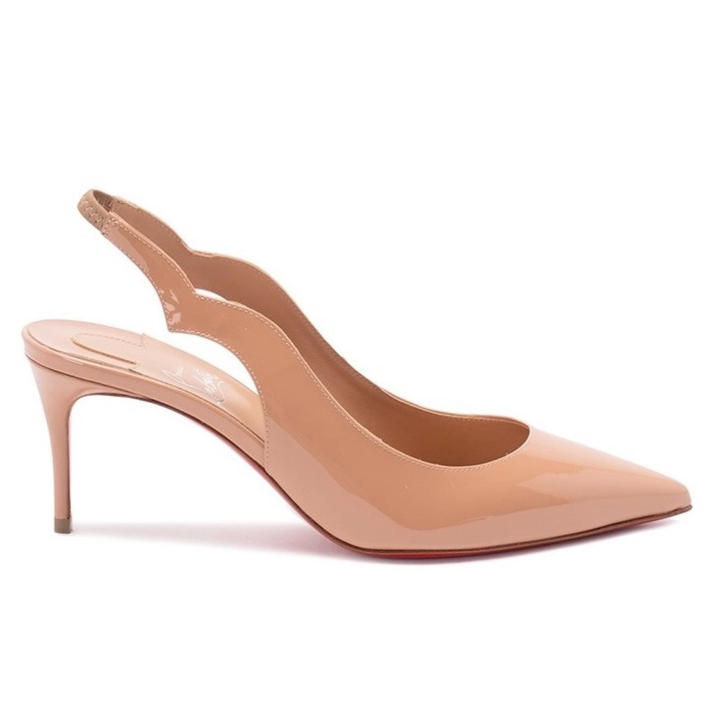 CHRISTIAN LOUBOUTIB Hot Chick 70 Slingback Patent Leather Pumps
